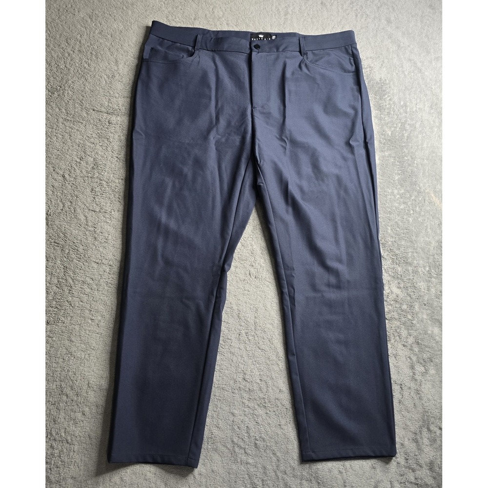Under 5'10 Chino Pant Men 38x27 (41)  Navy  Blue U-510 Nylon Stretch Performance